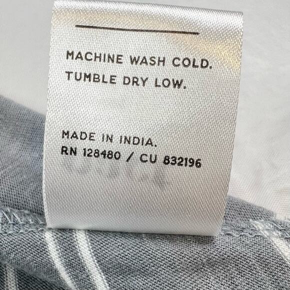 Pact Organic Cotton Dress M Easy Day-To-Night Striped Ruched Travel Sustainable - Picture 9 of 10